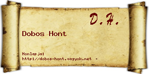 Dobos Hont névjegykártya